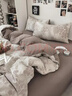 桃金娘復古美拉德復古被套高顏值四件可套水洗學(xué)生宿舍床單三件套 知音咖【柔軟泡芙棉】 床單款 1.5床單款四件套-被套150x200 曬單實(shí)拍圖