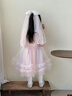 班喜迪女童連衣裙夏裝2026新款寶寶公主裙周歲禮服兒童背心網(wǎng)紗裙子夏季 粉色 90 曬單實(shí)拍圖
