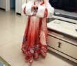 妮莎倍兒漢服女童秋冬款兒童古裝拜年服冬季國風(fēng)唐裝2025新款 紅色 120 曬單實(shí)拍圖