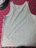 松山棉店男士背心簡(jiǎn)約純色家居外穿運動(dòng)汗衫打底睡衣涼感透氣淺灰185 曬單實(shí)拍圖