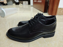 老人頭（LAORENTOU）皮鞋男商務(wù)正裝鞋頭層牛皮透氣耐磨防滑爸爸鞋子 160208 黑 41  曬單實(shí)拍圖