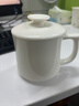 兮元記羊脂玉瓷茶杯馬克杯辦公室陶瓷個(gè)人專(zhuān)用帶蓋水杯家用輕奢定制杯子 羊脂玉瓷言宋水杯（純色）【簡(jiǎn)裝】 曬單實(shí)拍圖