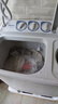 美的（Midea）半自動(dòng)雙桶洗衣機8公斤洗5.5kg脫水雙缸波輪老人簡(jiǎn)易操作品質(zhì)電機小巧不占地租房宿舍必備以舊換新 MP8DS136 雙缸 8kg 曬單實(shí)拍圖