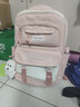 索亞特書(shū)包女小清新小學(xué)生3-6年級背包高顏值初中生高中生雙肩包三件套 粉色雙肩包+1個(gè)掛件 曬單實(shí)拍圖