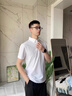 夢(mèng)特嬌（MONTAGUT）夏季新款男士休閑翻領(lǐng)純棉短袖t中青年潮流純色免燙poloT恤衫 白色 M (165) 曬單實(shí)拍圖