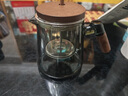 富光（FUGUANG)同款泡茶壺茶水分離飄逸杯玻璃內膽一鍵過(guò)濾茶具 胡桃木玻璃煙灰款飄逸茶壺 650ml 贈送杯蓋*1 曬單實(shí)拍圖