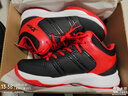 特步籃球鞋男鞋冬季新款減震運動(dòng)鞋防滑冬季皮面實(shí)戰球鞋男 黑紅 44 曬單實(shí)拍圖