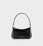 CHARLES&KEITH鱷魚(yú)紋鏈條腋下包小方包女生日禮物送女友CK2-80151362-B Black Croco黑色 S 曬單實(shí)拍圖