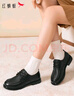 紅蜻蜓樂(lè )福鞋女秋季新款女鞋一腳蹬黑色單鞋復古小皮鞋WTB35110 黑色 39 曬單實(shí)拍圖