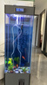 玉弘杰魚(yú)缸中小型客廳家用生態(tài)懶人免換水超白立式一體背濾金魚(yú)缸水族箱 灰色 40*40*142cm 曬單實(shí)拍圖
