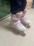 小狀元兒童輪滑鞋6-12歲溜冰鞋全閃尺碼可調節體育課適用開(kāi)學(xué)季禮物粉M 曬單實(shí)拍圖