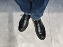 紅蜻蜓男士皮鞋新款商務(wù)休閑軟面皮鞋真皮爸爸鞋工作鞋WTA25087 黑色 42 曬單實(shí)拍圖