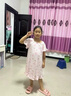 棉奇熊女童睡裙2026新款兒童薄棉短袖睡衣寶寶竹棉連衣裙春夏家居空調服 ZMQZ06 【清涼竹棉 天然抑菌】 120 cm 曬單實(shí)拍圖