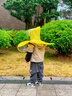 牧萌兒童雨衣寶寶幼兒園男女童透氣防水斗篷式飛碟雨具 小黃鴨 S 曬單實(shí)拍圖
