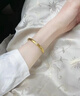 慶怡999足金泥鰍背點(diǎn)鉆黃金手鐲女款 莫桑石鑲嵌金鐲子手環(huán)送老婆禮物 克重多退少補/刻字定制 曬單實(shí)拍圖