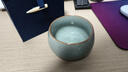 品喻（PINYU）汝窯冰花主人杯單杯開(kāi)片個(gè)人專(zhuān)用茶杯陶瓷品茗杯功夫茶具冰裂紋綠 曬單實(shí)拍圖