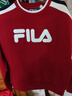 FILA 斐樂(lè )官方女子套頭衛衣冬季時(shí)尚休閑拼色針織上衣 妖艷紅-WI M 165/84A/M 曬單實(shí)拍圖