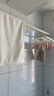 未來(lái)式免打孔伸縮晾衣桿掛鉤陽(yáng)臺晾衣架衣柜掛衣橫桿撐桿奶油白65-100 曬單實(shí)拍圖