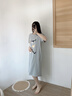 貓人【100%純棉】睡裙女士睡衣女春夏短袖長(cháng)裙抑菌防螨家居服外穿新品 曬單實(shí)拍圖
