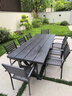 鳳朝皇戶(hù)外桌椅套裝庭院室外塑木防腐別墅陽(yáng)臺4椅一桌花園休閑餐桌椅子 經(jīng)典款 巴克6椅+160x90 拼花長(cháng)桌 新鍍鋅鋼架 曬單實(shí)拍圖