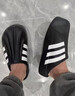 ZLZP貝殼頭拖鞋男女款2026春季新款情侶三杠包頭外穿一腳蹬防滑沙灘鞋 黑白 【高端旗艦品質(zhì)】 42 /43順豐 曬單實(shí)拍圖