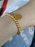 老廟黃金手鏈古韻古法金福牌手串福牌百搭送女朋友三八節女神禮物 曬單實(shí)拍圖