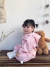 G.duck小黃鴨嬰兒衣服春秋裝新生兒連體衣女寶寶沖鋒衣外套洋氣連帽哈衣 粉色 90cm 90尺碼1~2歲【 80-】cm 曬單實(shí)拍圖