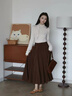 獨束大碼抽繩設計工裝風(fēng)半身裙2025秋冬新款抽繩設計高腰中長(cháng)裙子 雀棕色 2XL （尺碼：4） 曬單實(shí)拍圖
