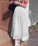 笑相依高端白色半身裙女春秋中長(cháng)款2026新款百褶裙氣質(zhì)傘裙雪紡a字裙子 白色-短款 M /27 建議95-105斤 曬單實(shí)拍圖