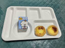 今萬(wàn)福 商用特厚密胺餐盤(pán)六格仿瓷 分格飯盤(pán)快餐盒打菜盤(pán) 白色 曬單實(shí)拍圖