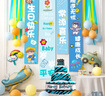 演繹 兒童生日場(chǎng)景布置裝飾橫幅條幅男孩周歲生日快樂(lè )派對氣球掛布 曬單實(shí)拍圖