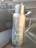 Stanisic德國純鈦保溫壺家用高檔燜茶壺大容量泡茶熱水瓶便捷顯溫傳家壺 鳶尾花 1000ml 曬單實(shí)拍圖