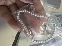 六桂福珠寶 銀手鏈圓滿(mǎn)福牌足銀光珠時(shí)尚送女友生日DSZY04003 曬單實(shí)拍圖