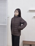 波司登（BOSIDENG）26春季女士輕薄羽絨服短款立領(lǐng)排骨條百搭外套B260135006 焦糖咖色|7637-三防面料 XS 155/80A 體重約100斤以?xún)?曬單實(shí)拍圖