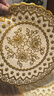 咖恩  燙金色杯墊西餐墊煙灰缸墊花盆墊花瓶隔熱鏤空ktv杯墊pvc碗墊家用托盤(pán)墊布圓形歐式銀色長(cháng)方形  金色20cm圓A 6張 曬單實(shí)拍圖