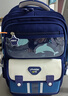 智多寶書(shū)包小學(xué)生兒童書(shū)包護脊減負減壓1-3-6年級女生男孩男童雙肩包 大號寶藍色（送掛飾+手表+人偶） 曬單實(shí)拍圖