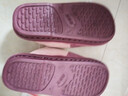 路路佳棉拖鞋女士冬天家居室內厚底防滑保暖情侶居家用大碼拖鞋男 7102紫色 36-37 曬單實(shí)拍圖