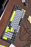 雷柏（Rapoo）V700DIY-98升級款 三?？椭苹療o(wú)線(xiàn)機械鍵盤(pán)gasket結構7層填充消音全鍵熱插拔鍵盤(pán) 黑灰綠(彈白軸) 曬單實(shí)拍圖