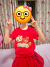 唐獅（TonLion）兒童100%純棉短袖T恤本命年紅色打底衫男女童喜慶拜年服 紅色 130 曬單實(shí)拍圖