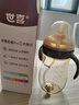 世喜吸管奶瓶1-3歲嬰兒ppsu12個(gè)月以上寶寶直飲杯一帶重力球手柄300ml 曬單實(shí)拍圖