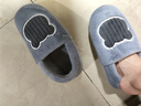 京東京造家居包腳棉拖鞋 冬季室內防臭防滑保暖厚底踩屎感男款 灰色44-45 曬單實(shí)拍圖