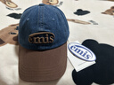 EMIS韓國代購小眾牛仔丹寧拼接 字母刺繡棒球帽鴨舌帽 牛仔拼棕色 曬單實(shí)拍圖