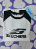 斯凱奇（Skechers）青少年兒童T恤大童內搭經(jīng)典插肩T恤衫戶(hù)外運動(dòng)T恤 白色 170 曬單實(shí)拍圖