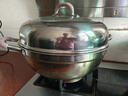 赫巴茲（HZIB）蒸汽鍋304不銹鋼家用加厚海鮮蒸汽火鍋湯鍋大容量多功能蒸煮魚(yú)鍋 【304】海鮮蒸汽鍋 32cm 曬單實(shí)拍圖