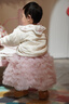 歐姆熊女童連衣裙秋冬季2025新款女寶寶周歲禮服兒童冬裝洋氣小公主裙子 粉色 100 100cm 曬單實(shí)拍圖
