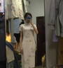 凱戀（KAILIAN）新中式溫婉復古民國風(fēng)素雅旗袍夏季年輕款少女短袖顯瘦連衣裙 玉竹-不含配飾 S （80-95斤） 曬單實(shí)拍圖