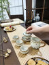 叁旬（sanxun）敦煌寶相花汝窯自動(dòng)功夫茶具套裝家用高檔輕奢懶人專(zhuān)用泡茶器 敦煌·寶相繁華_自動(dòng)茶具（9頭）【東方禮盒】 曬單實(shí)拍圖
