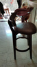 禾夫實(shí)木吧臺椅家用高腳凳靠背椅子商用收銀臺吧凳餐廳前臺高凳子吧椅 胡桃色木架【優(yōu)質(zhì)橡膠木】深棕【免洗】油蠟皮 坐高71（搭配95-105高度的桌子） 曬單實(shí)拍圖