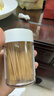 茶花 一次性碳化雙頭竹牙簽共1罐裝460支家用剔牙棒 曬單實(shí)拍圖