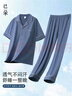 已朵100%純棉睡衣男夏季薄款短袖長(cháng)褲全棉大碼男士家居服套裝可外穿 曬單實(shí)拍圖